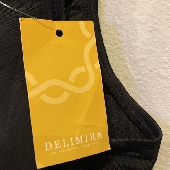 NWT Delimira Black Island Vibes One Piece Swimsuit Bathing Suit‍‍‍‍‍‍‍‍‍﻿﻿﻿﻿﻿﻿﻿﻿ - Picture 3 of 9